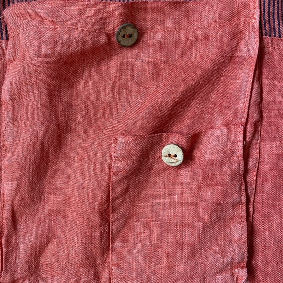 Burnt orange linen tunic/dress. lagenlook boho unique. Italy. Sz S - Picture 7 of 15